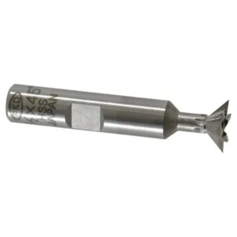Interstate HSS 45 Dovetail Cutter, 1/2 cut dia, 3/8 shank dia - 43-139-5